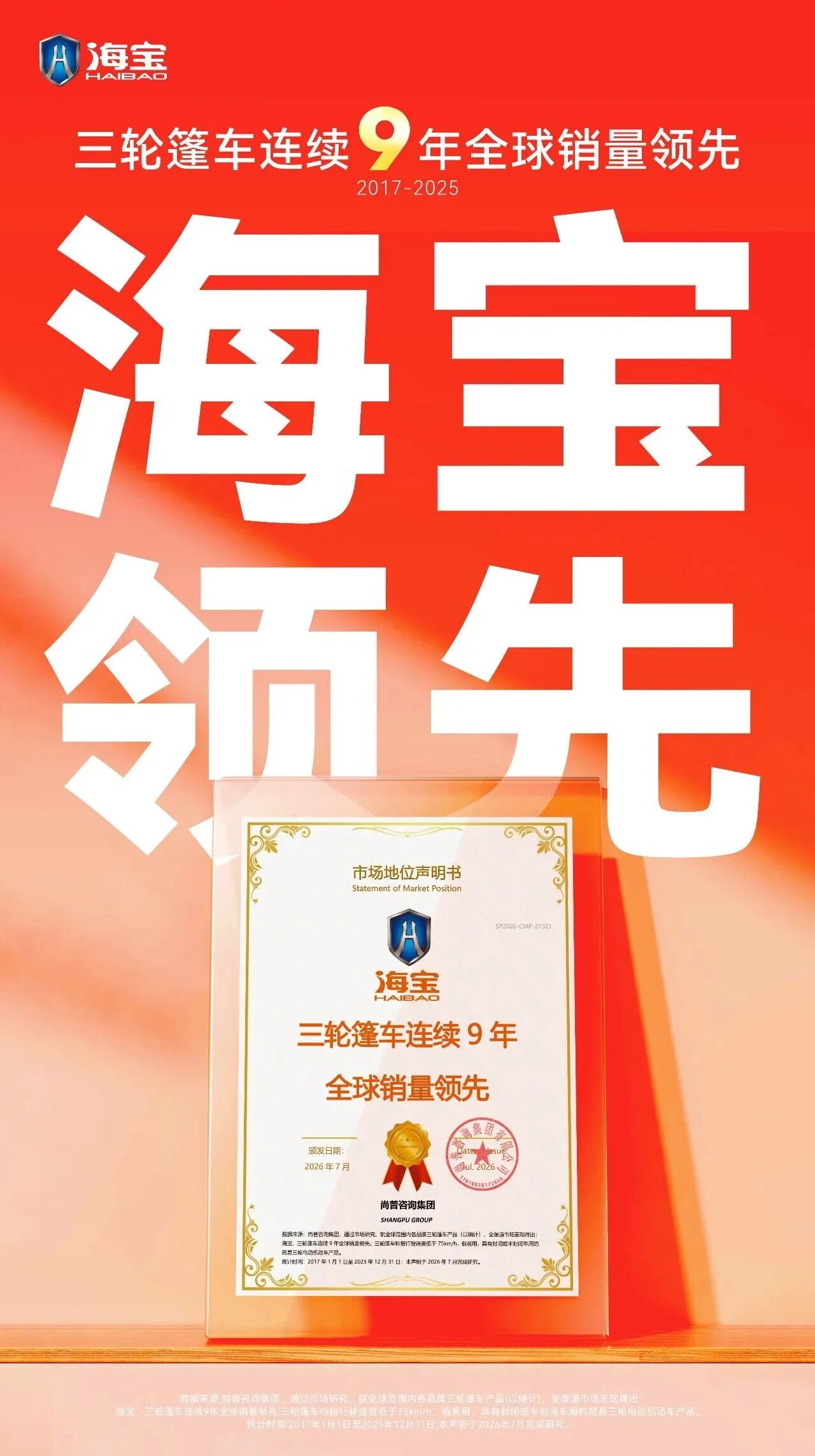 海宝 九年领跑，全球证言！